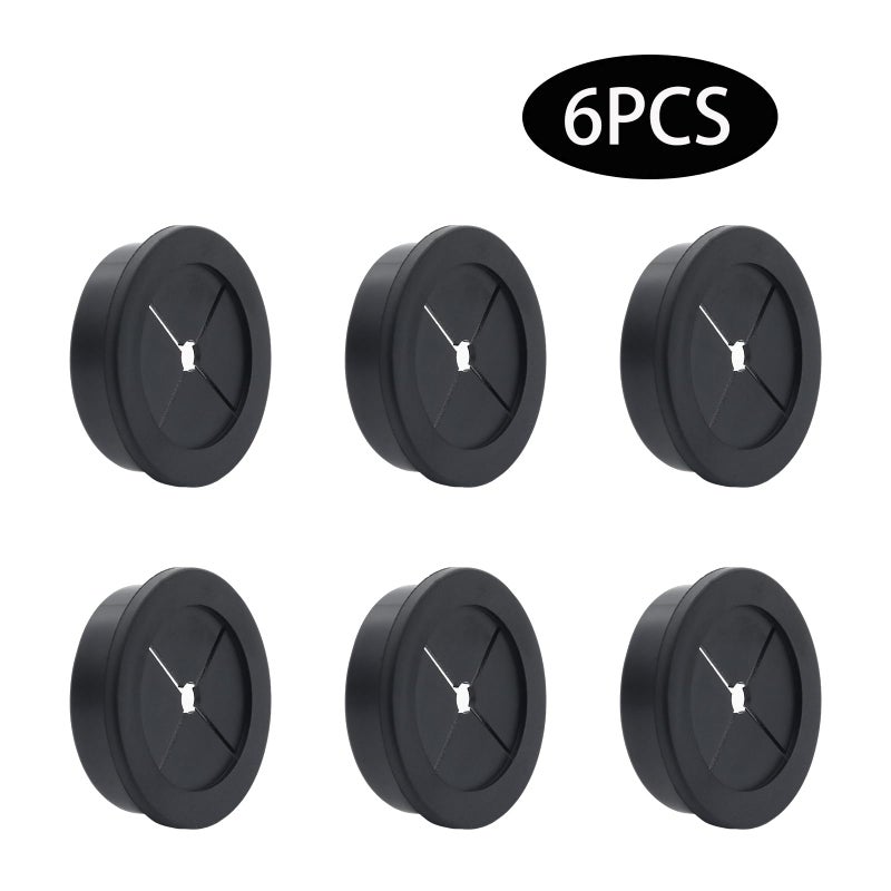Adyoney 6 Pcs 40mm / 1-9/16 Inch Black Cable Cord Grommets, Rubber Desk Grommets for Table Computer Desk Wire Organizer TV Console and Other Furnitures Cover - Image 3